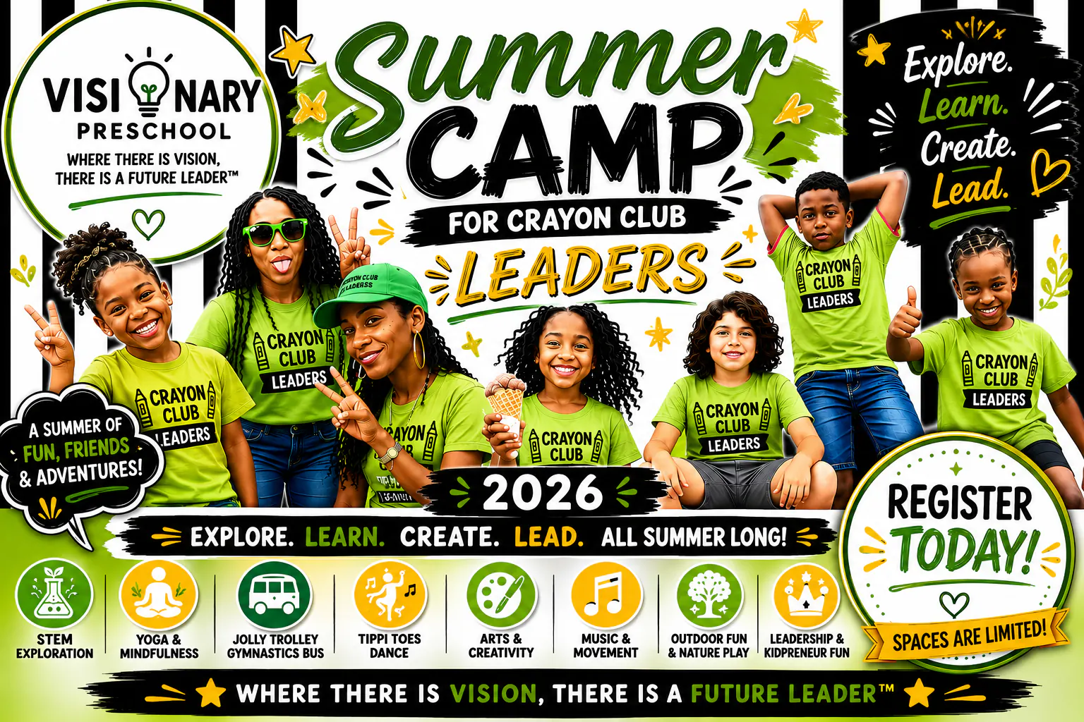 Visionary Leader Summer Camp 2026 program flyer