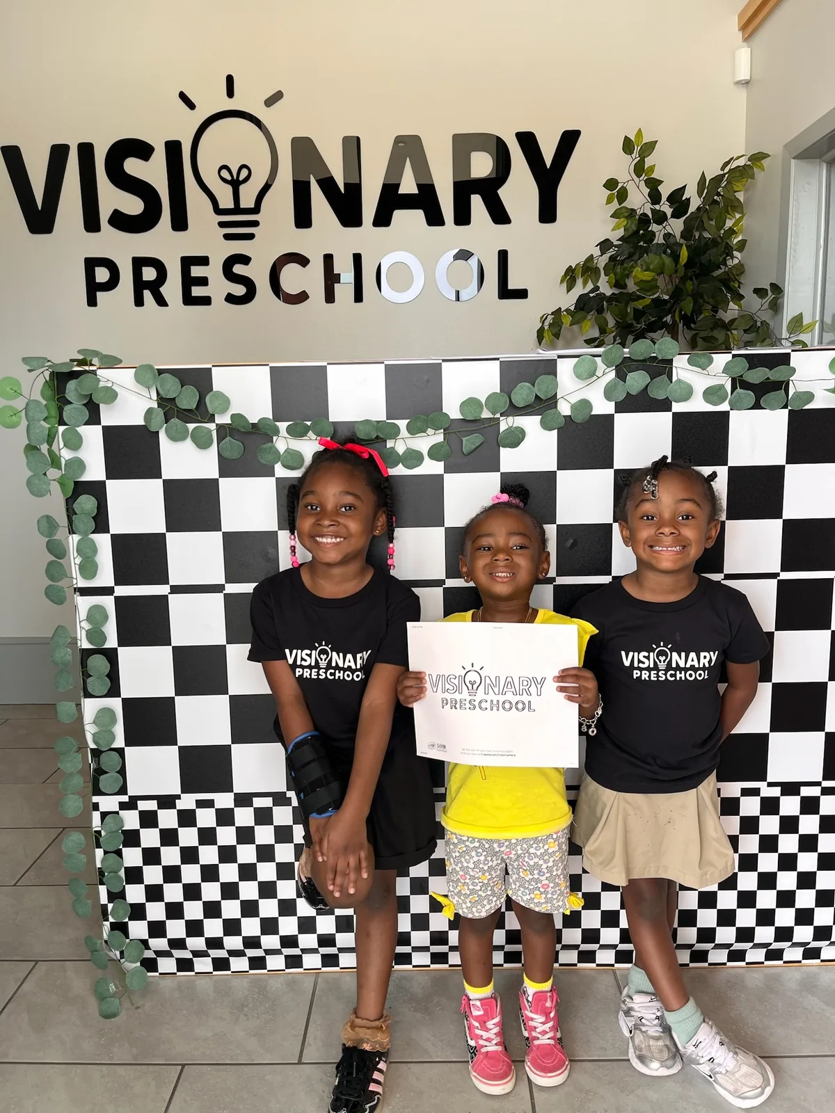 Visionary Preschool students celebrating their school community