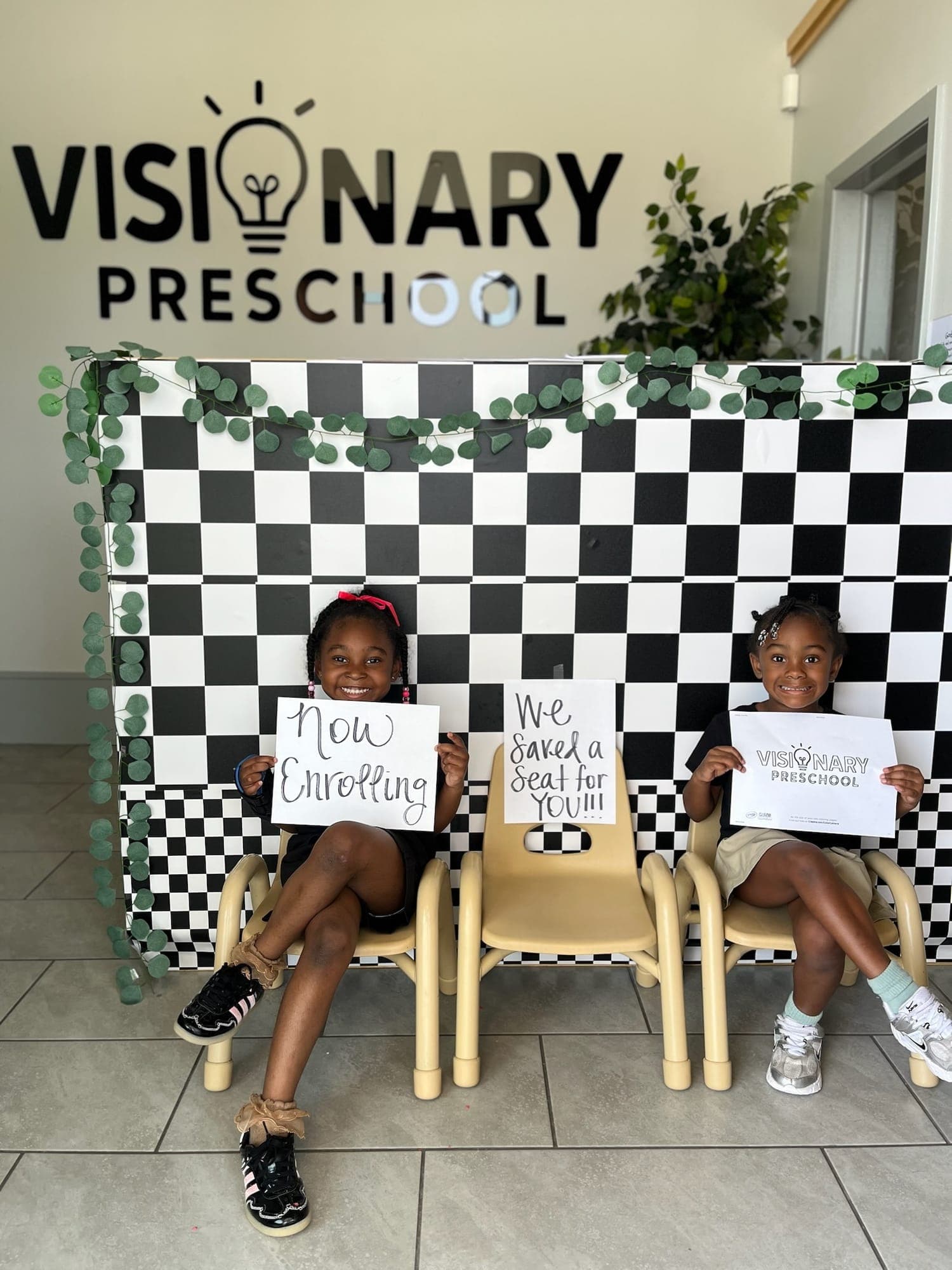 Children celebrating the Visionary Preschool community