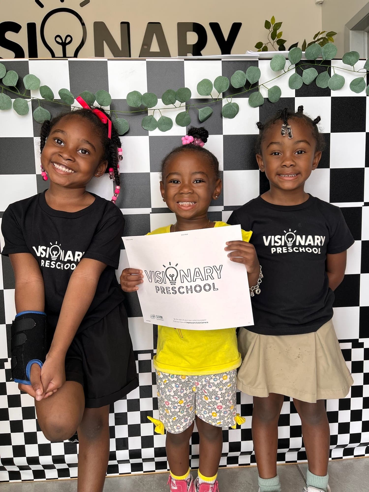 Visionaries celebrating an important classroom achievement